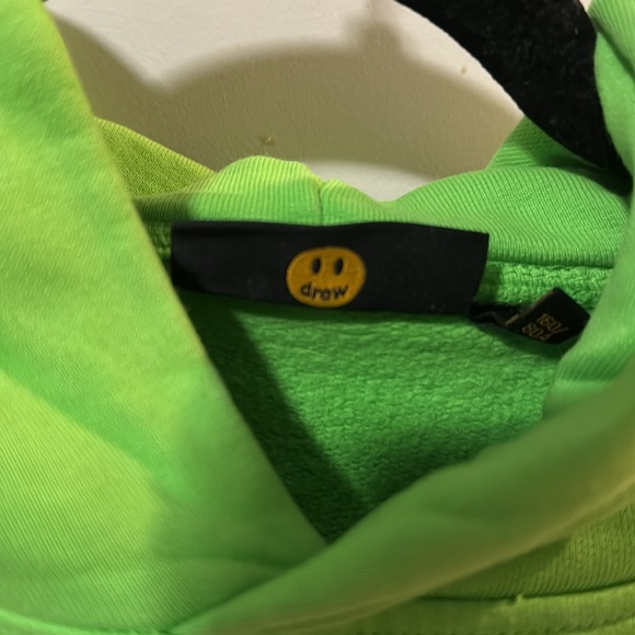 Drew House Lime Green Mascot Fleece Hoodie, Size XXS - Picture 5 of 6